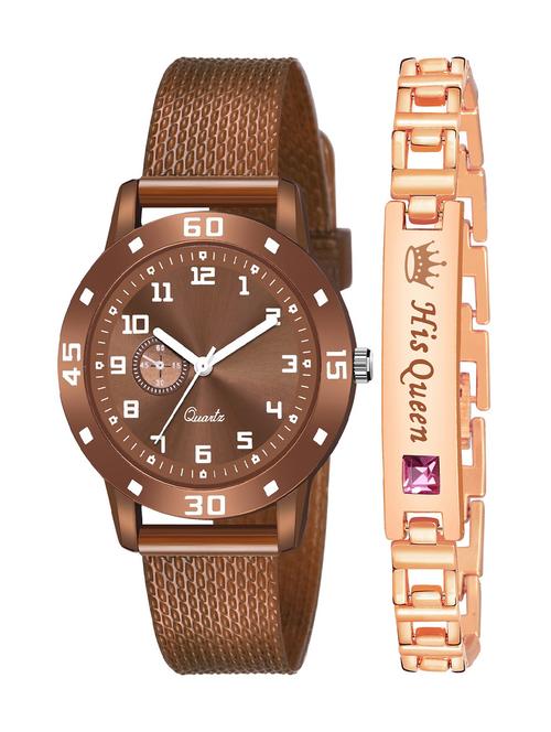 kajaru stylish analog watch for women with queen bracaelet - 18383877 - Very Small Image - 1