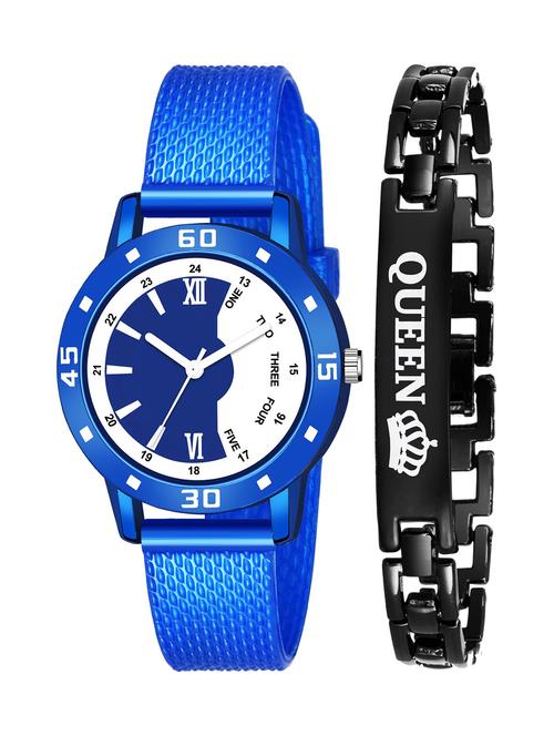kajaru stylish analog watch for women with queen bracaelet - 18383882 - Very Small Image - 1