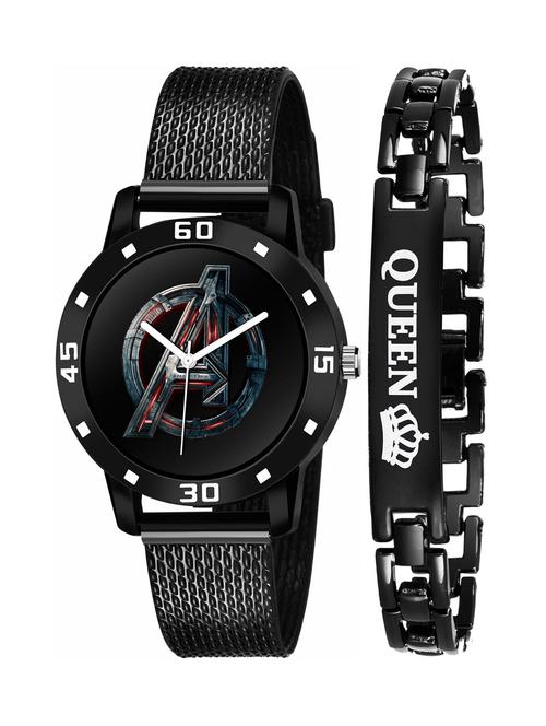 kajaru stylish analog watch for women with queen bracaelet - 18383893 - Very Small Image - 1