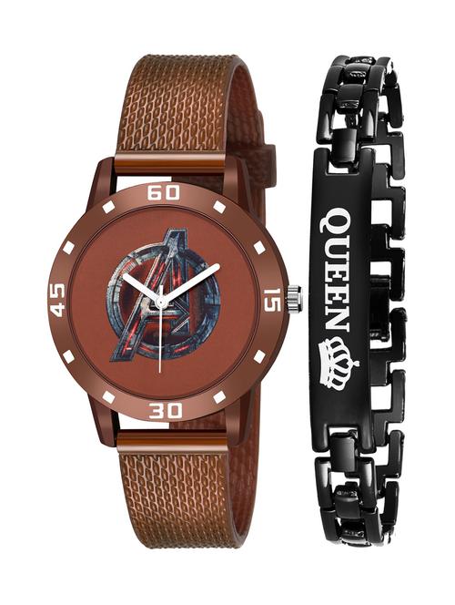 kajaru stylish analog watch for women with queen bracaelet - 18383895 - Very Small Image - 1