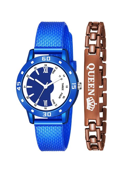 kajaru stylish analog watch for women with queen bracaelet - 18383936 - Very Small Image - 1