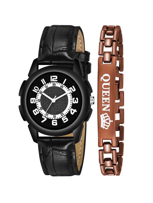 kajaru stylish analog watch for women with queen bracaelet - 18383938 - Very Small Image - 1