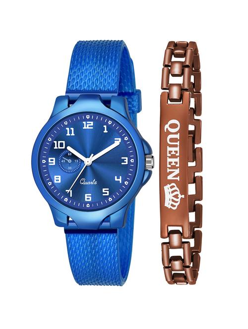 kajaru stylish analog watch for women with queen bracaelet - 18383945 - Very Small Image - 1