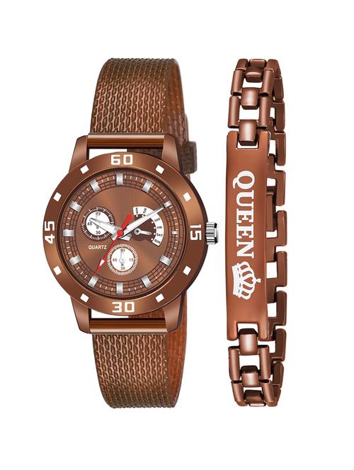 kajaru stylish analog watch for women with queen bracaelet - 18383952 - Very Small Image - 1
