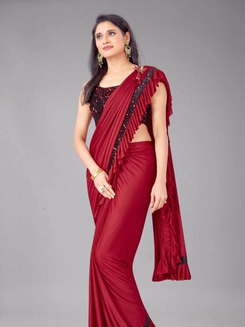 launch party wear ready saree collection - 18384117 - Very Small Image - 1