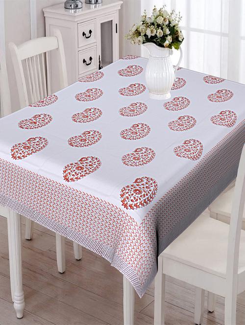 texstylers thick cotton 4 seater block print table cloth - 18385253 - Very Small Image - 1