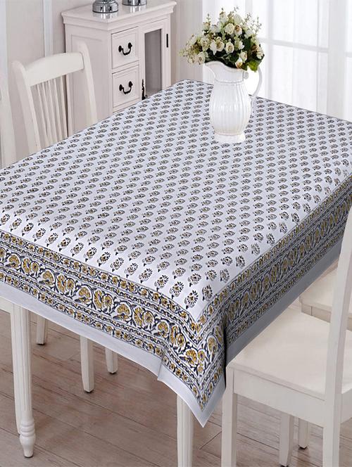 texstylers thick cotton 4 seater block print table cloth - 18385258 - Very Small Image - 1