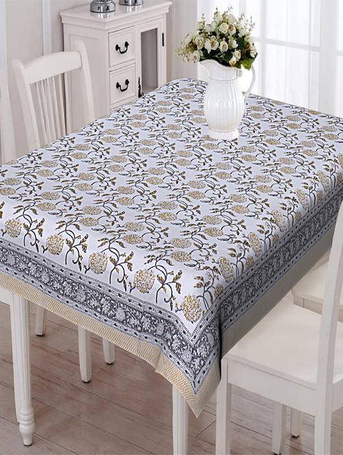 texstylers thick cotton 6 seater block print table cloth - 18385263 - Very Small Image - 1