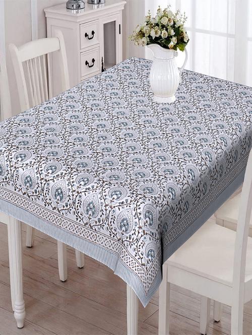 texstylers thick cotton 6 seater block print table cloth - 18385266 - Very Small Image - 1