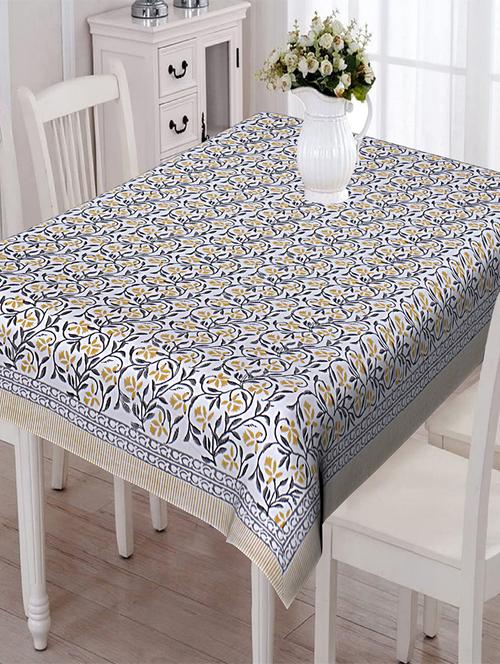 texstylers thick cotton 6 seater block print table cloth - 18385270 - Very Small Image - 1