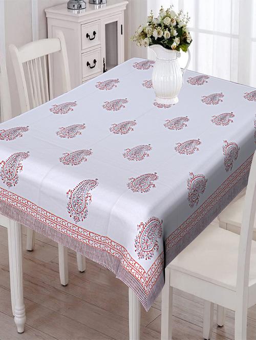 texstylers thick cotton 8 seater block print table cloth - 18385293 - Very Small Image - 1