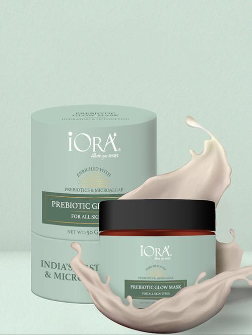iora's prebiotic hydrating glow mask - skin brightening properties | 100% organic | with kaolin clay & dead sea minerals - 18385763 - Very Small Image - 1