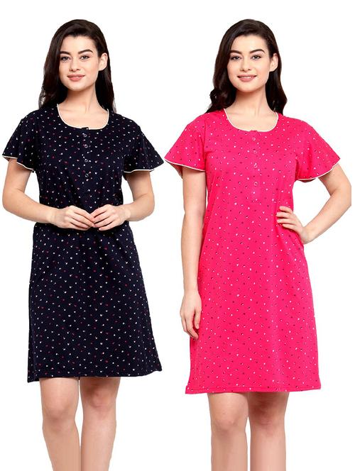 set of 2 solid nightwear set - 18385812 - Very Small Image - 1