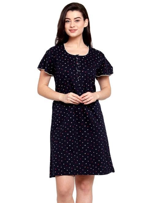 short-sleeved printed nightwear set - 18385813 - Very Small Image - 1