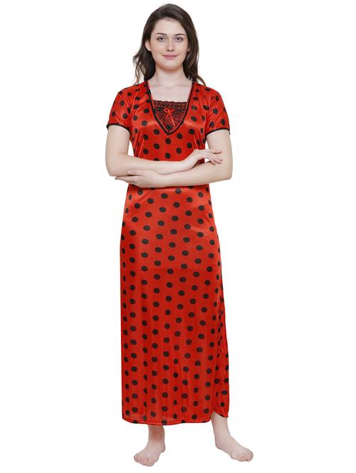 short sleeved printed nighty - 18385865 - Very Small Image - 1