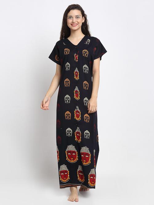 short sleeved printed nighty - 18385881 - Very Small Image - 1