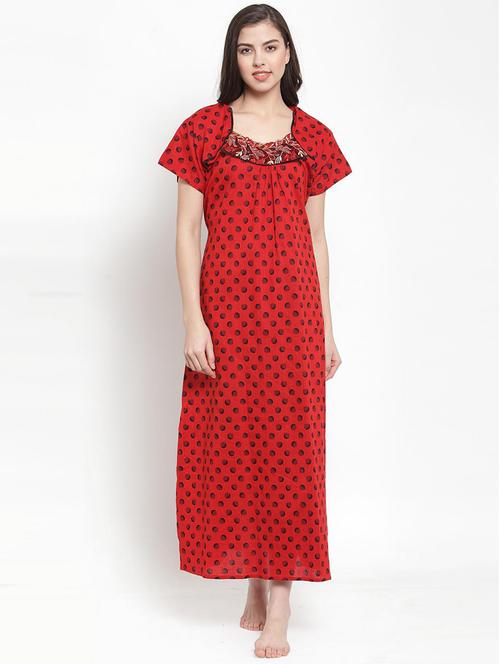 short sleeved printed nighty - 18385914 - Very Small Image - 1