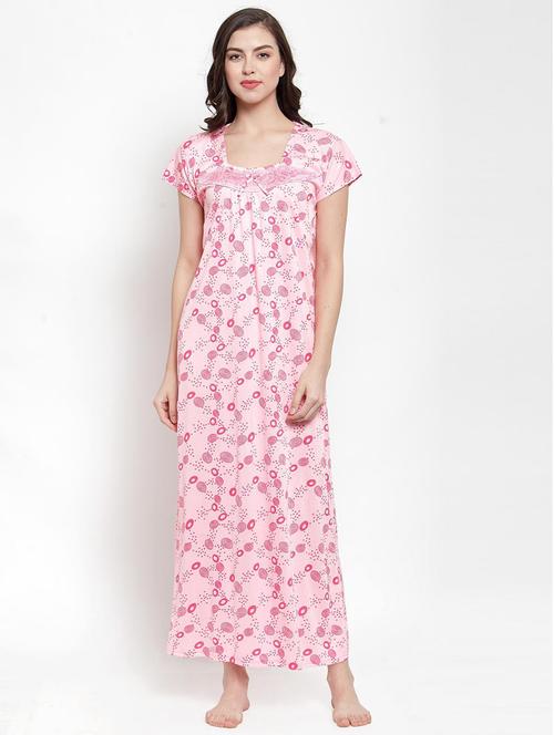 short sleeved printed nighty - 18385916 - Very Small Image - 1