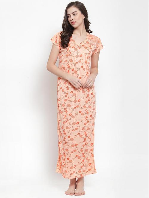 short sleeved printed nighty - 18385917 - Very Small Image - 1
