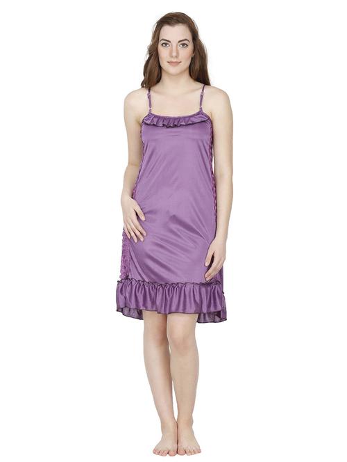 shoulder strap solid nightwear set - 18385932 - Very Small Image - 1
