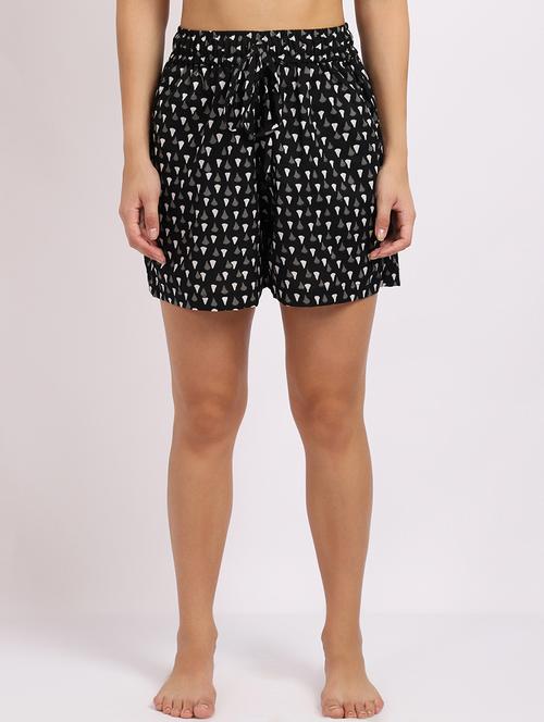 high rise printed shorts - 18386240 - Very Small Image - 1