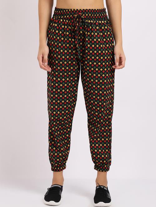 mid rise printed jogger - 18386265 - Very Small Image - 1