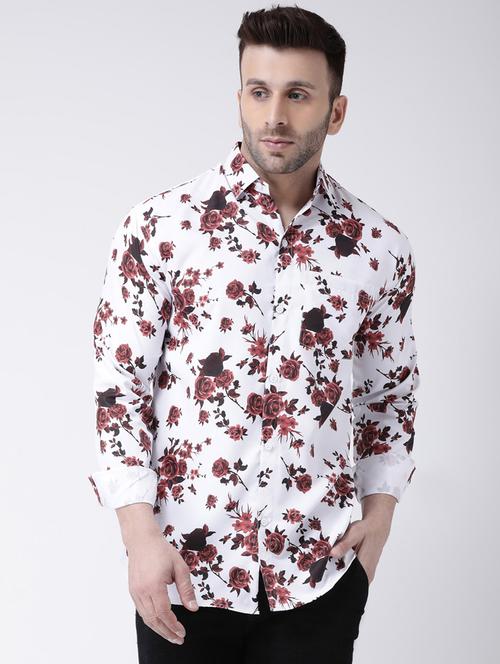 mens florals casual shirt - 18386329 - Very Small Image - 1