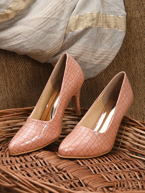 pink synthetic slip on pumps - 18386907 - Very Small Image - 1
