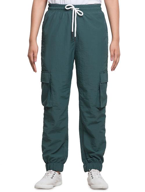 drawstring waist solid jogger - 18386962 - Very Small Image - 1