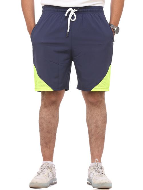 navy blue color-blocked short - 18386972 - Very Small Image - 1