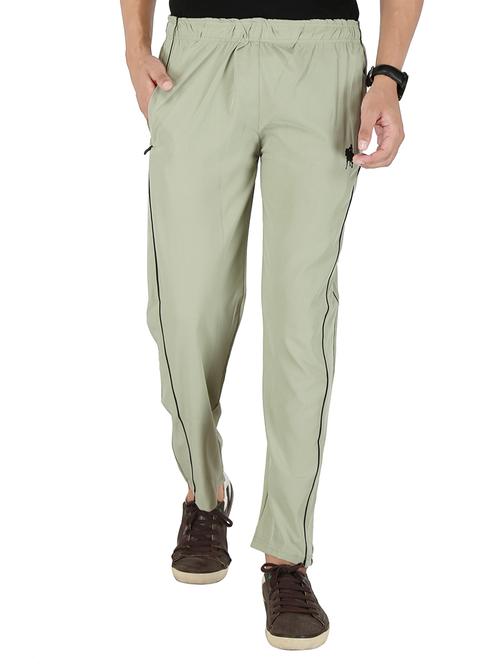 green solid ankle length track pant - 18387538 - Very Small Image - 1