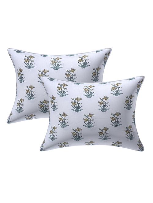 texstylehome pure cotton 12x18 inches jaipuri cushion pillow cover(pack of 2 pcs) - 18387570 - Very Small Image - 1