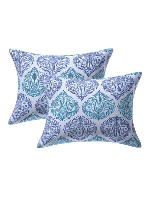 texstylehome pure cotton 12x18 inches jaipuri cushion pillow cover(pack of 2 pcs) - 18387573 - Very Small Image - 1