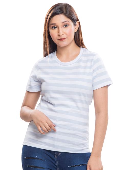 round neck striped tee - 18387881 - Very Small Image - 1