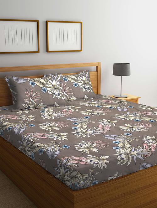 brown printed bedsheet - 18388215 - Very Small Image - 1
