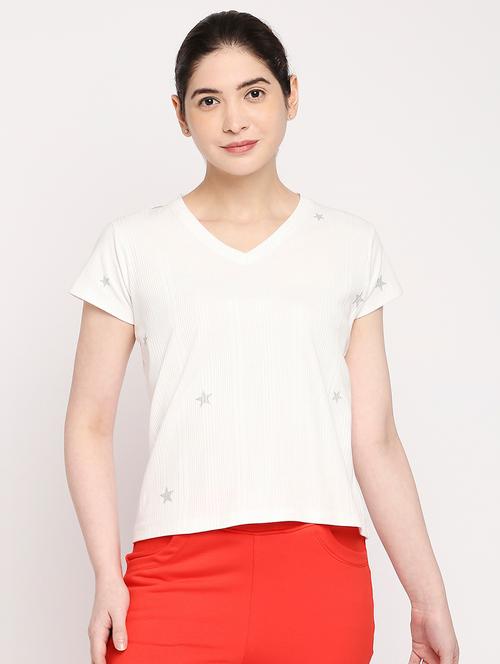v-neck printed regular tee - 18388522 - Very Small Image - 1