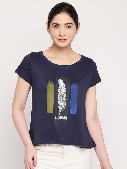 round neck printed regular tee - 18388524 - Very Small Image - 1