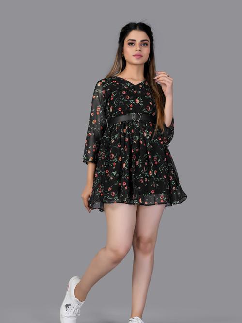 fabric : georgette with inner print - 18388563 - Very Small Image - 1