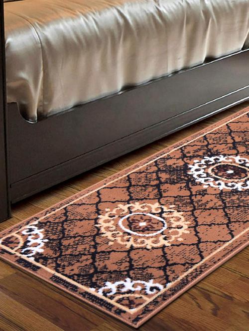 gaba super soft modern damask design bedside runner-(48x150 cm,gold) - 18388601 - Very Small Image - 1