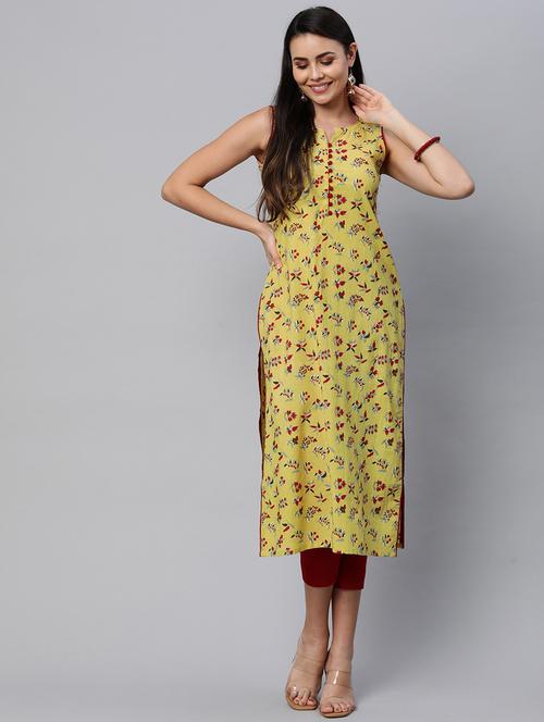 women's straight kurta - 18388644 - Very Small Image - 1