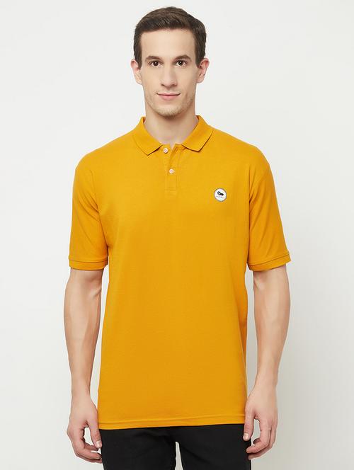 yellow solid polo t-shirt - 18388912 - Very Small Image - 1