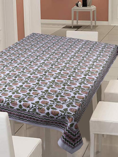 texstylehome thick cotton 6 seater block print table cloth - 18389082 - Very Small Image - 1