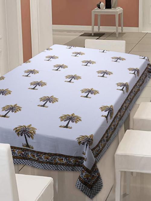texstylehome thick cotton 6 seater block print table cloth - 18389087 - Very Small Image - 1