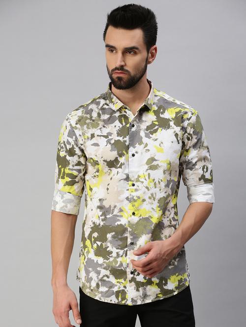 mens printed casual shirt - 18389665 - Very Small Image - 1