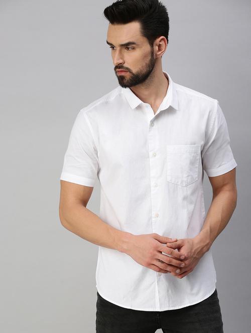 mens solid casual shirt - 18389691 - Very Small Image - 1