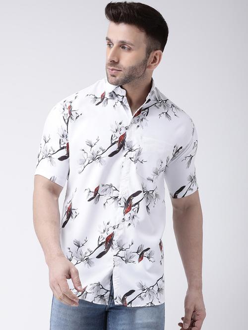 mens florals casual shirt - 18389997 - Very Small Image - 1
