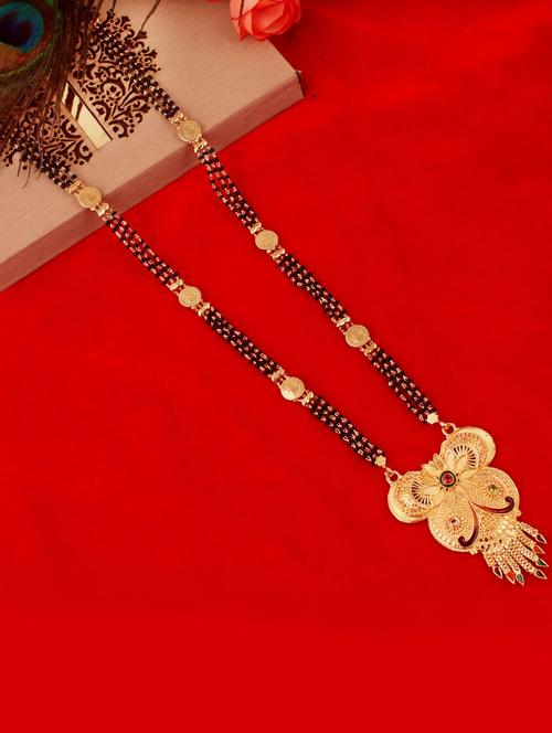 gold beads mangalsutra - 18390028 - Very Small Image - 1