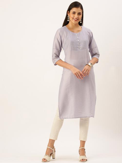 women's straight kurta - 18390197 - Very Small Image - 1