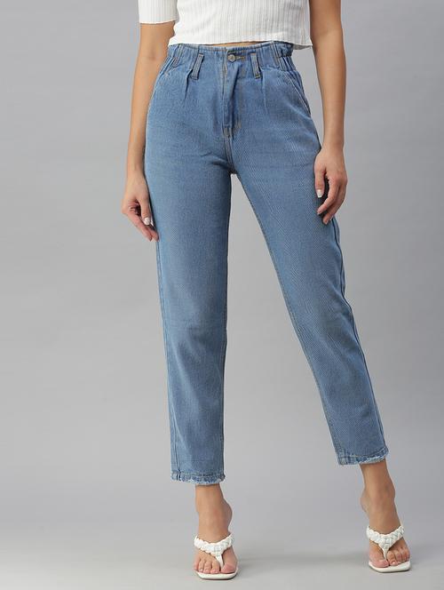 high rise stone wash jean - 18390290 - Very Small Image - 1