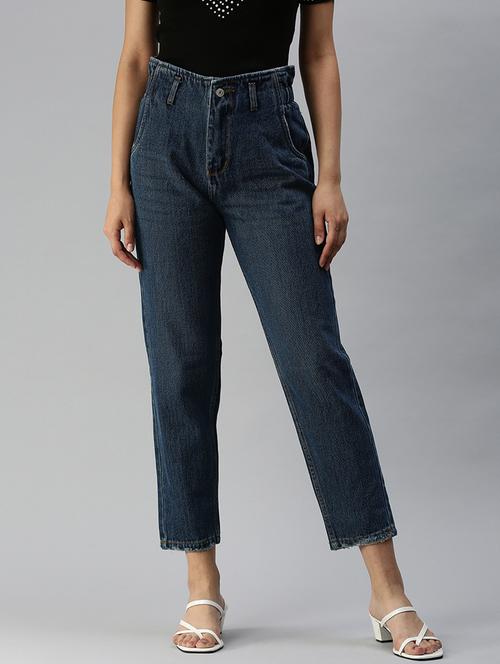 high rise stone wash jean - 18390311 - Very Small Image - 1